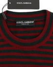 Red Gray Cashmere Short Sleeve Sweater