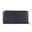 Chic Black Leather Zip Wallet