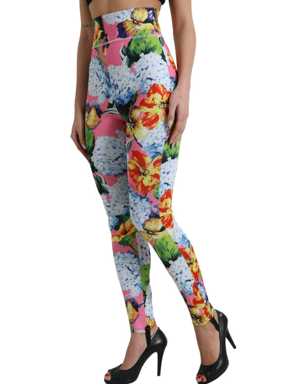 Multicolor Floral High Waist Leggings Pants