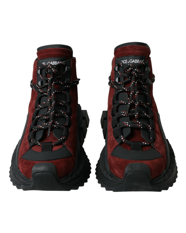 Burgundy Super King High Top Men Sneakers Shoes