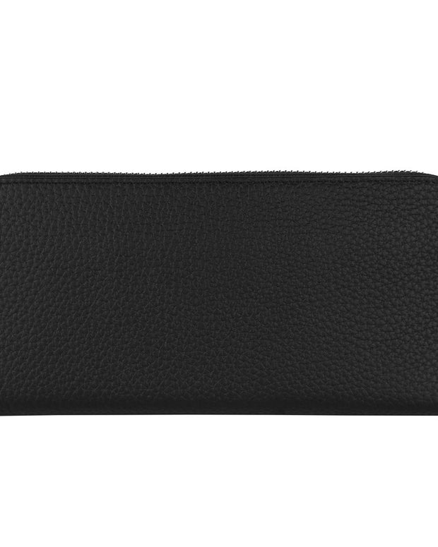 Elegant Leather Zip Wallet - Timeless Accessory