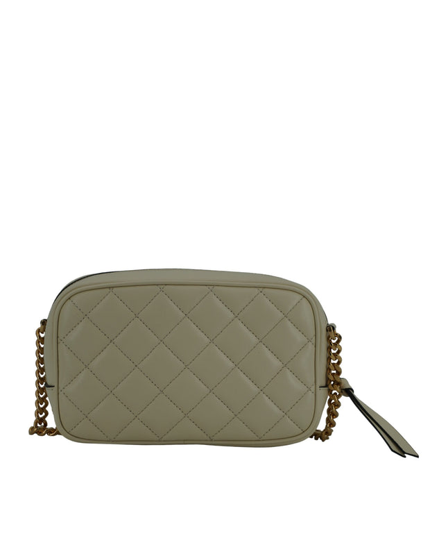 Elegant White Lamb Leather Camera Bag