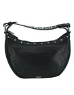 Elegant Black Leather Hobo Shoulder Bag