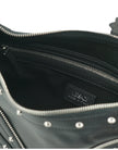 Elegant Black Leather Hobo Shoulder Bag