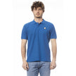 Blue Cotton Mens Polo Shirt