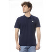 Blue Cotton Men's Polo Shirt