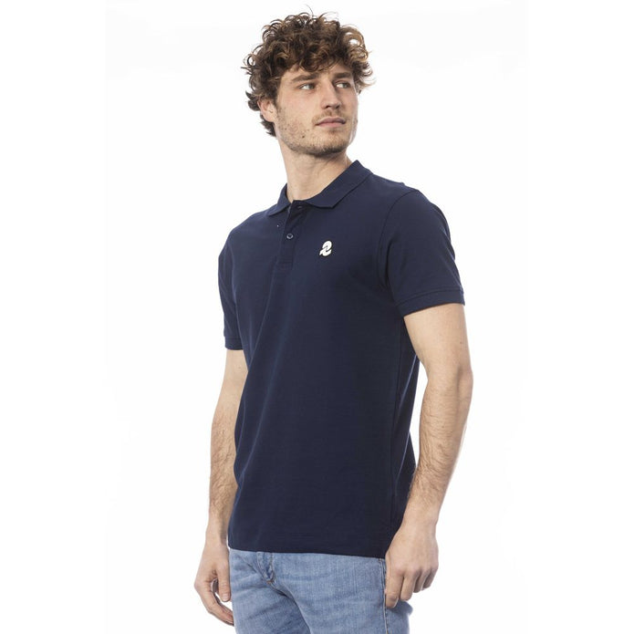 Blue Cotton Men's Polo Shirt