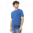 Blue Cotton Men T-Shirt