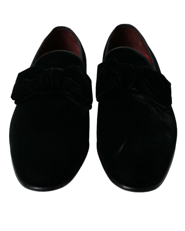 Black Velvet Loafers Formal Dress Shoes
