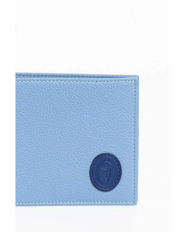 Light Blue Leather Men Wallet