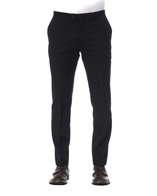 Black Virgin Wool Men's Trouser
