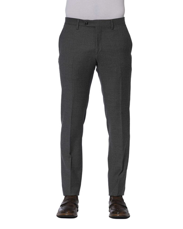 Gray Wool Men Trouser