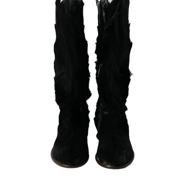 Opulent Gazelle Fur Mid Calf Boots