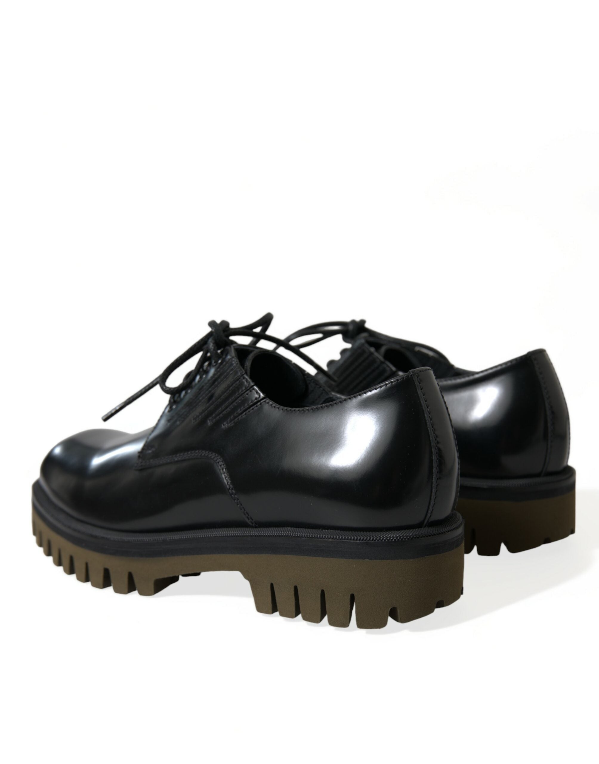 Elegant Black Leather Derby Dress Shoes