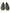 Gray Linen Leather Studded Loafers Shoes