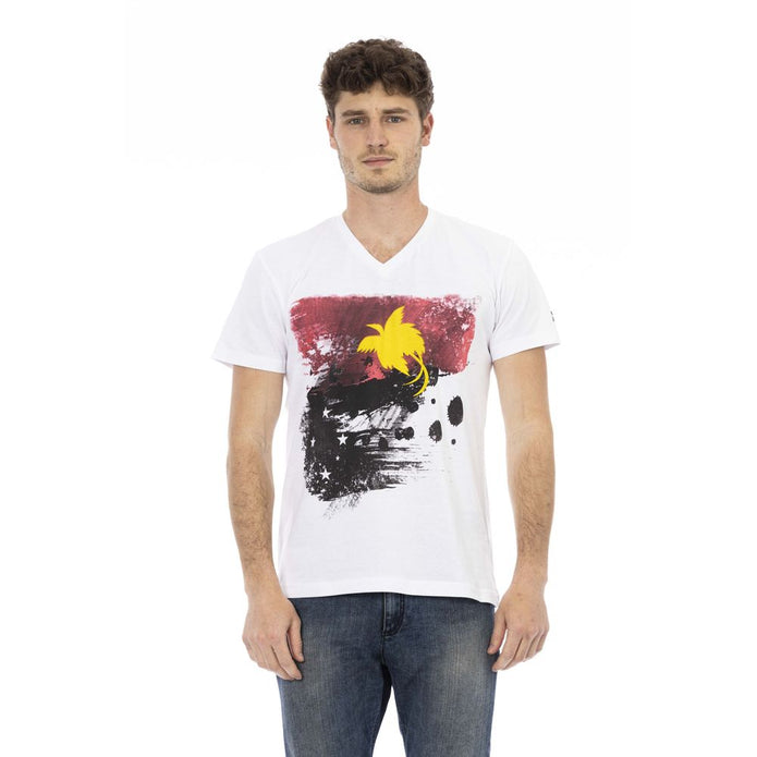 White Cotton Men T-Shirt