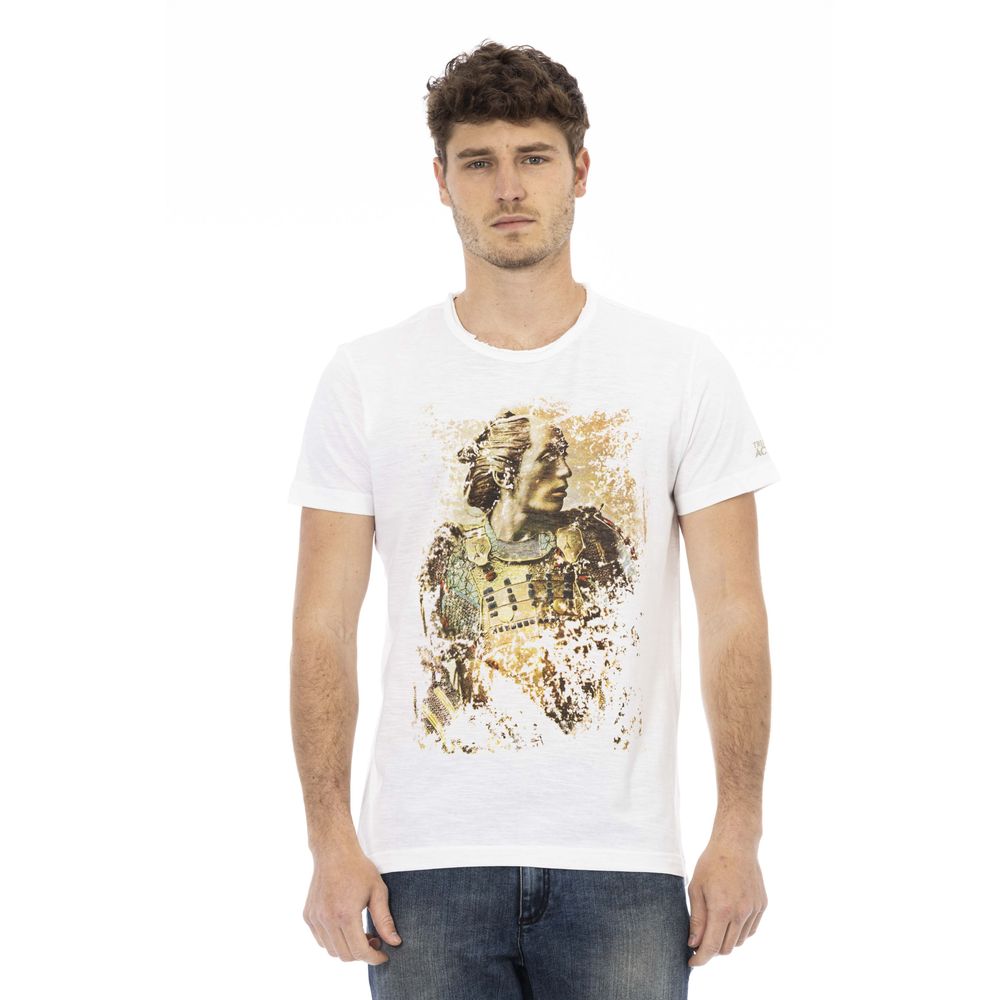 White Cotton Men T-Shirt