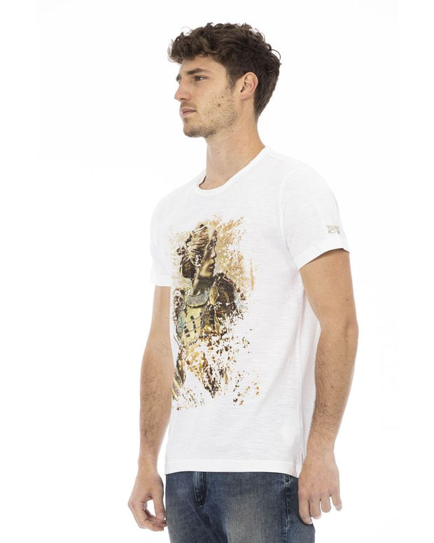 White Cotton Men T-Shirt
