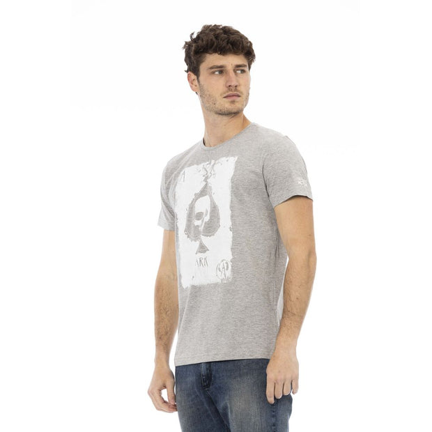 Gray Cotton Men T-Shirt