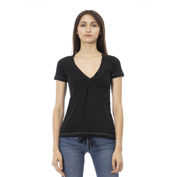 Black Cotton Women Top