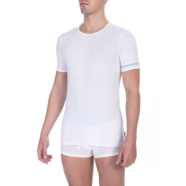 White Cotton Men T-Shirt