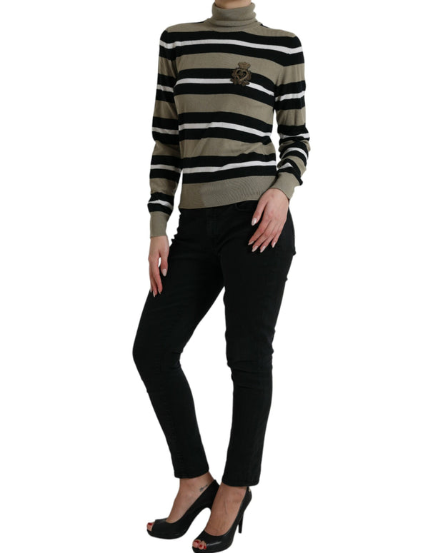 Multicolor Stripe Wool Logo Pullover Sweater
