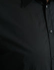 Black Cotton Men Formal GOLD Dress Shirt