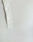 Off White Cotton Henley Pullover Sweater