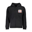 Black Cotton Men Hooded Sweater