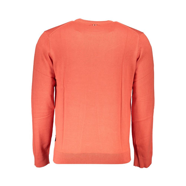 Red Cotton Men Sweater