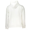 Elegant White Hooded Sweatshirt with Embroidery