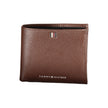 Sleek Brown Leather Wallet with Contrast Details