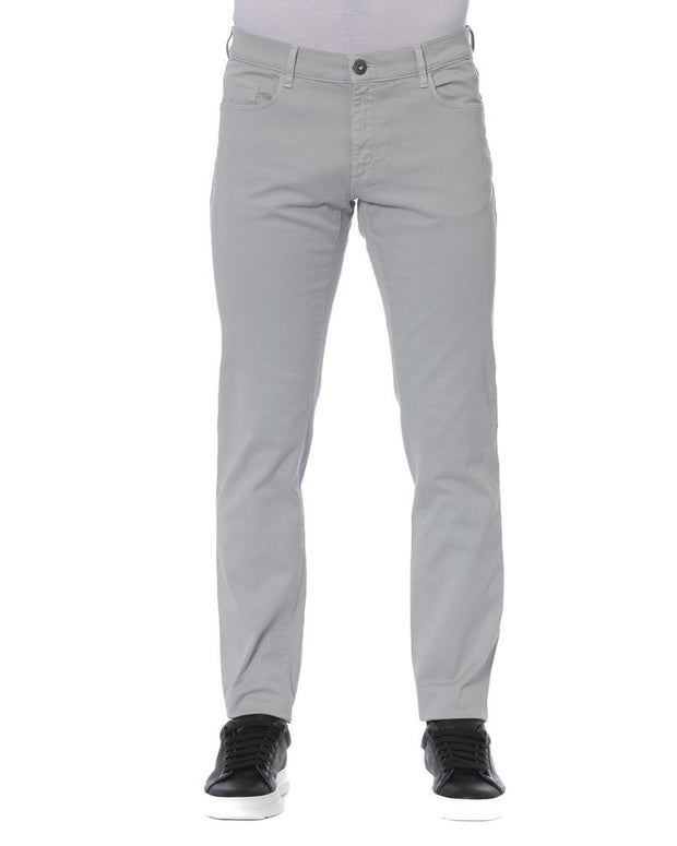 Gray Cotton Men Jeans