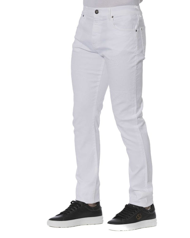 White Cotton Men Jeans