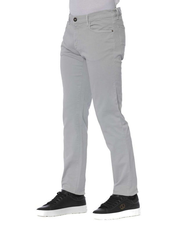 Gray Cotton Men Jeans