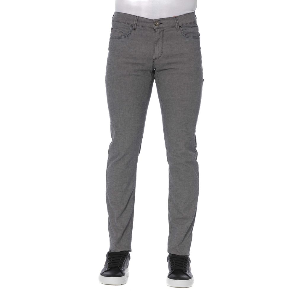 Gray Cotton Men's Pants