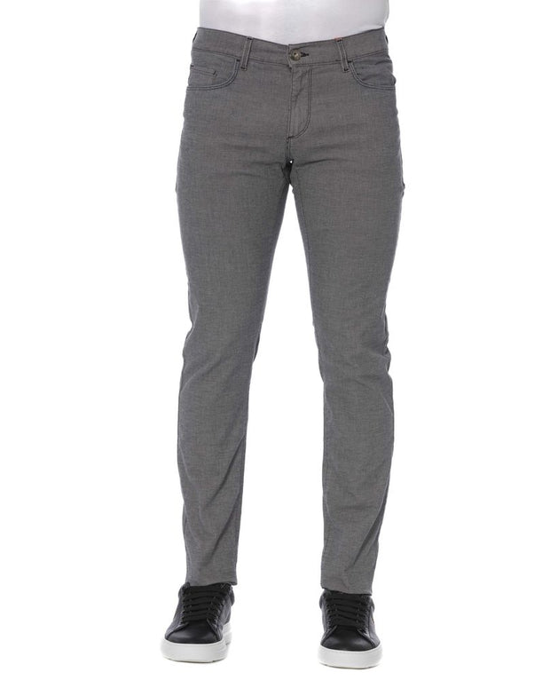 Gray Cotton Men's Pants
