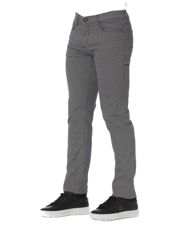 Gray Cotton Men's Pants