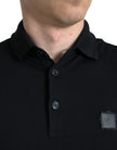 Black Logo Collared Short Sleeve T-shirt
