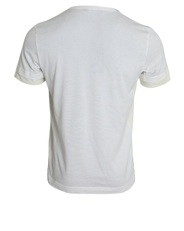 White Cotton Pocket Short Sleeves T-shirt
