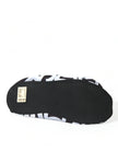 White Logo Print Nylon Slip On Flats Shoes