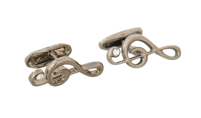 Elegant Silver Tremble Clef Cufflinks