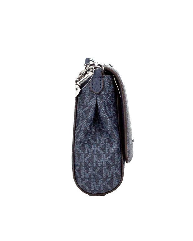 Jet Set Medium Navy Blue PVC Convertible Pouchette Crossbody Bag