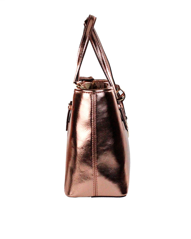 Jet Set Primrose Metallic XS Carryall Top Zip Tote Bag Purse