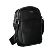 Sleek Black Polyethylene Shoulder Bag