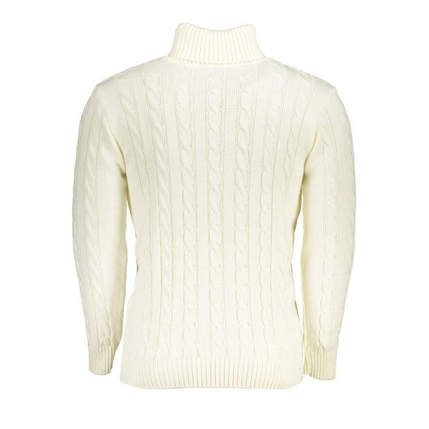 Elegant Turtleneck Sweater with Embroidered Logo