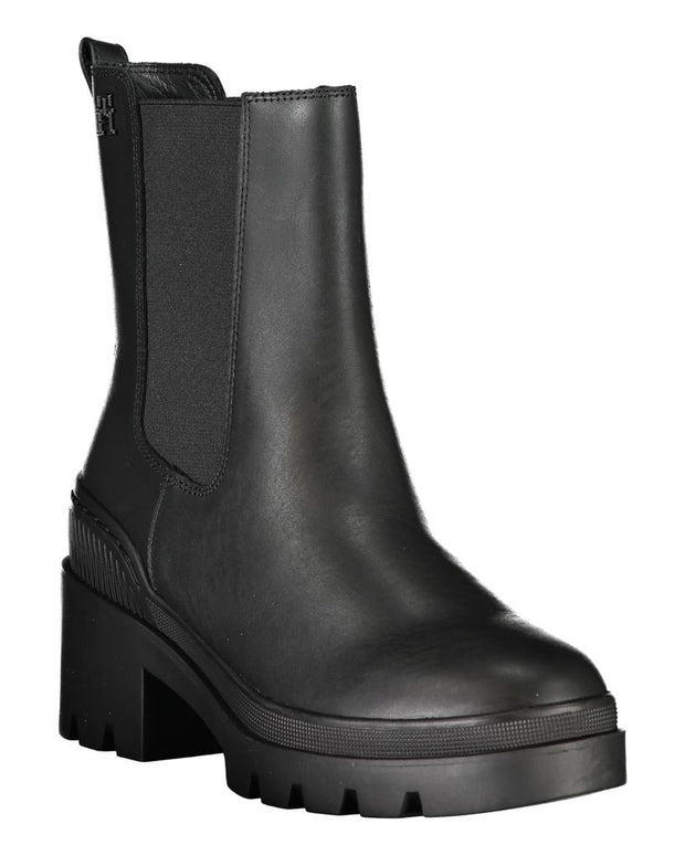 Chic Side Elastic Ankle Boots with Logo Detail