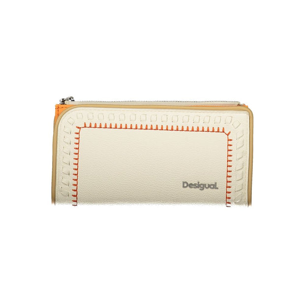 Chic Dual-Compartment White Wallet