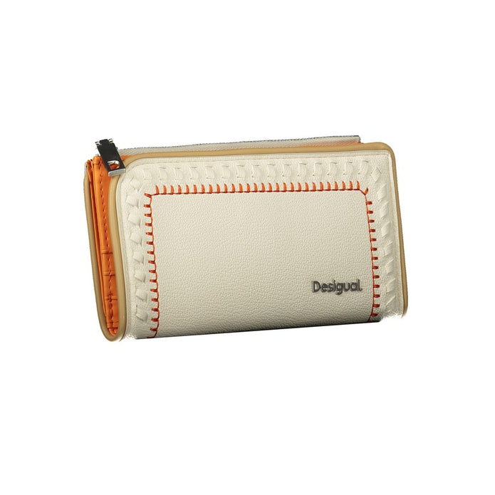 Chic Dual-Compartment White Wallet