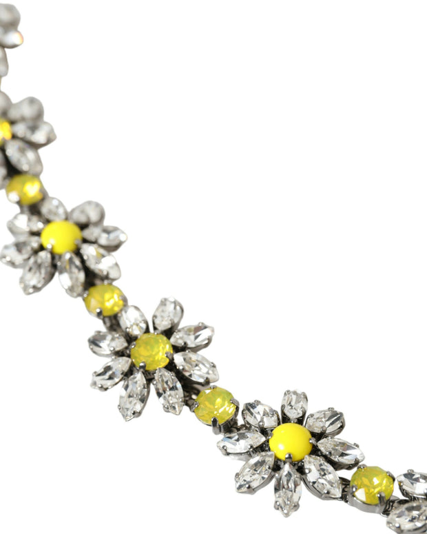 Black Daisy Crystal Dauphine Waist Belt